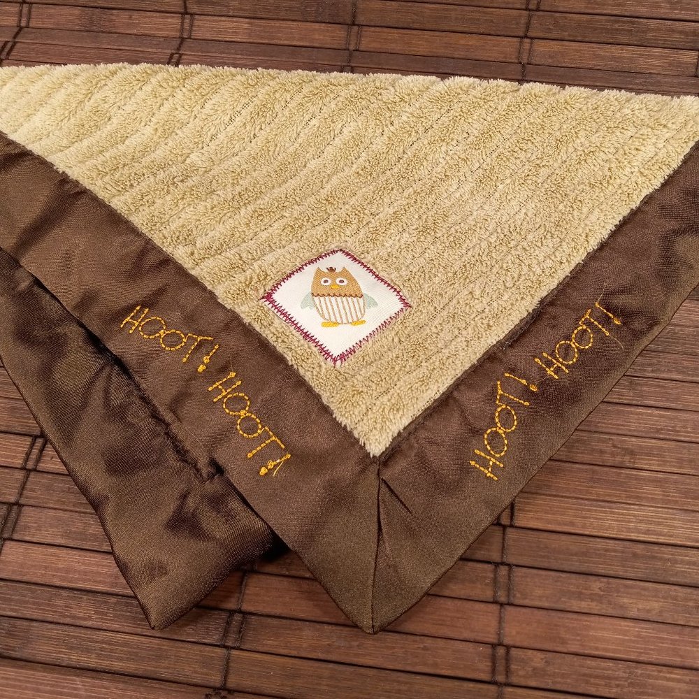 Baby Aspen Woodlands Hoot Owl Lovey Brown Security Blanket